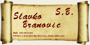 Slavko Branović vizit kartica